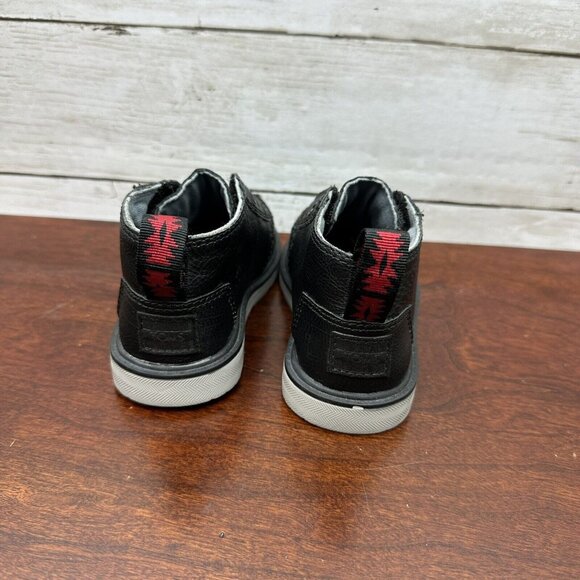 Toms Toddler Chukka Boot Shoes Leather Hook & Loop Slip On Size 7 Black EUC - Picture 6 of 9